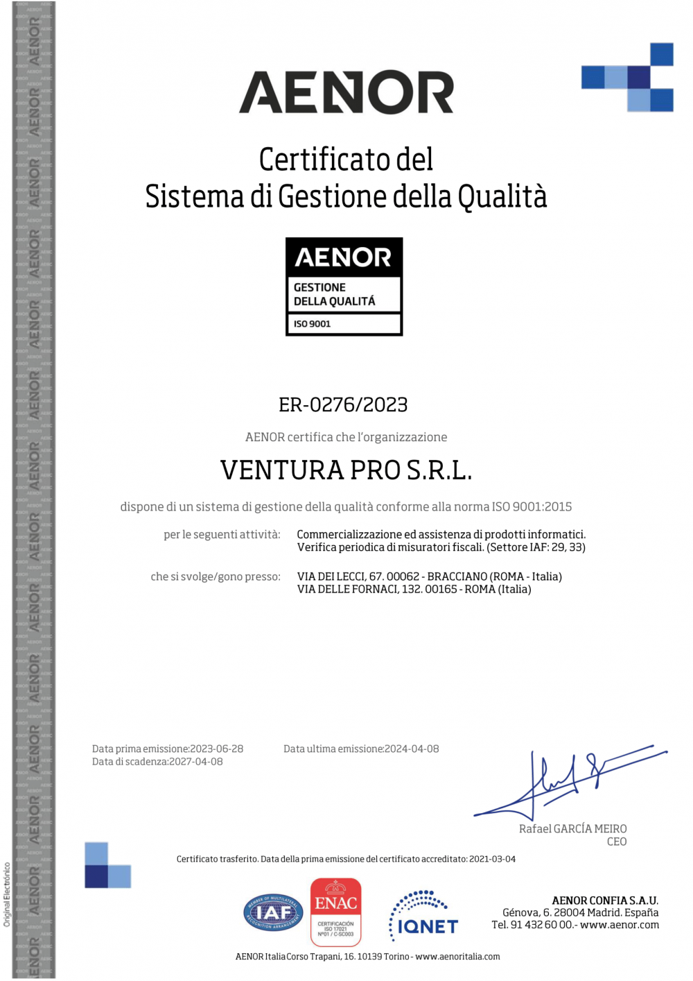  - Ventura Pro Srl